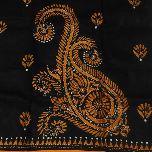 Floral Printed Kantha Embroidery Cotton Kurta Set | OS269